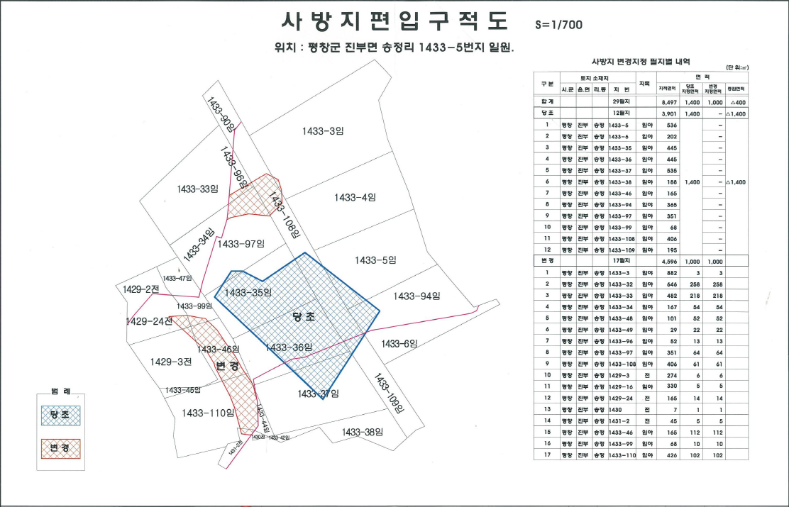 사방지 지정변경 지형도면.bmp